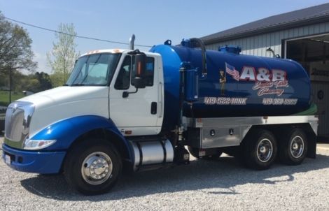 A B Septic Services, truck, wastewater